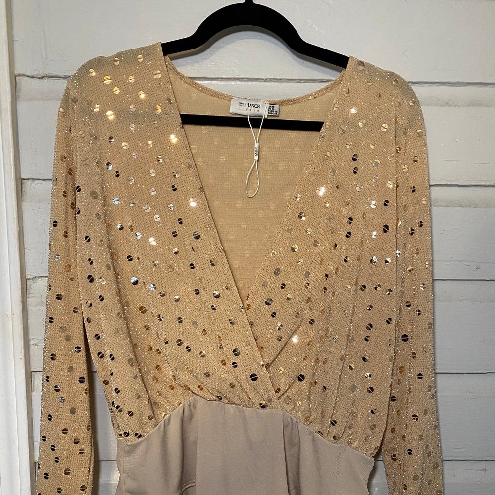 Gold Sequin Bodysuit
